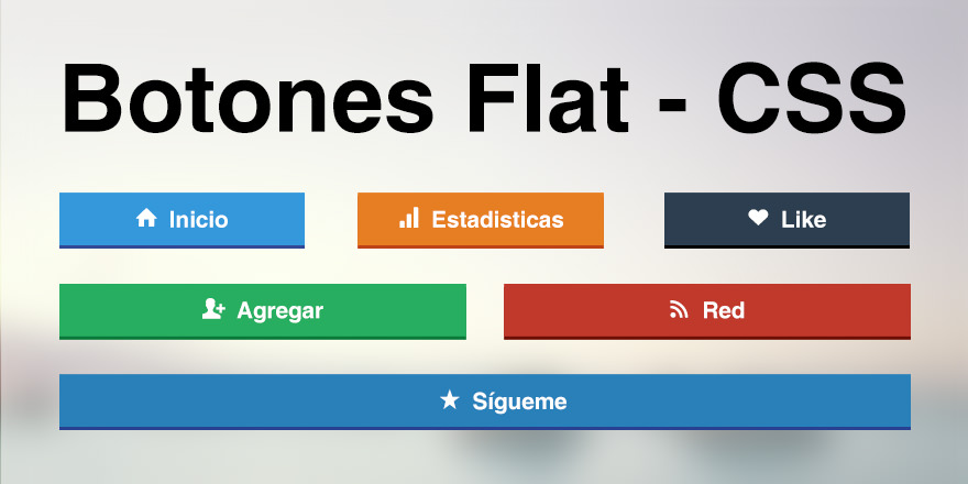 Como hacer botones Flat usando iconos con CSS