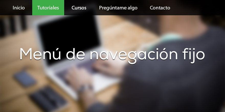 Tutorial como hacer un menú de navegación fijo en pantalla