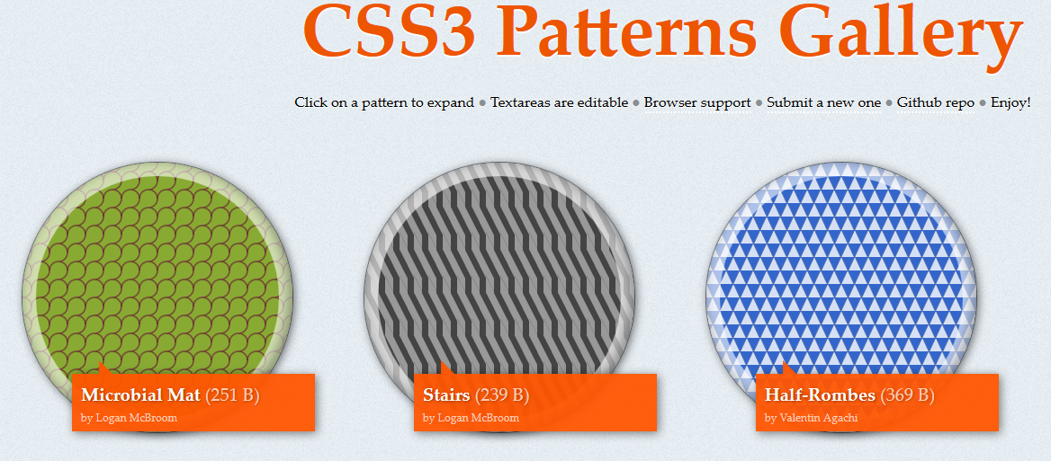 CSS3 Pattern Gallery