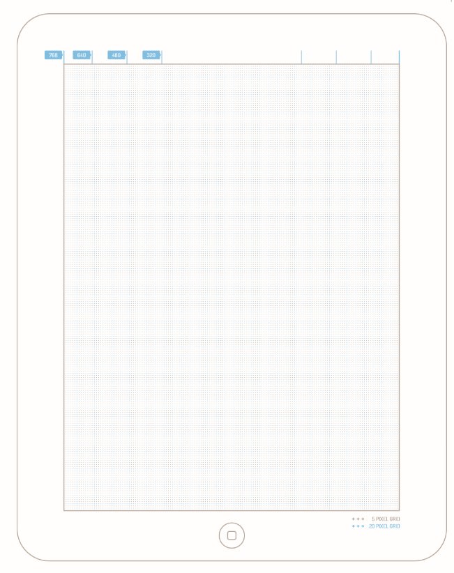 Boceto / plantilla de ipad