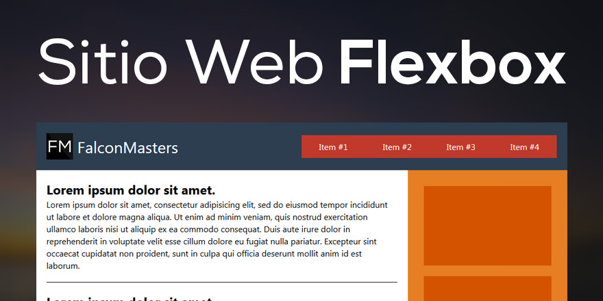 Como hacer un sitio web layout responsive con Flexbox CSS3