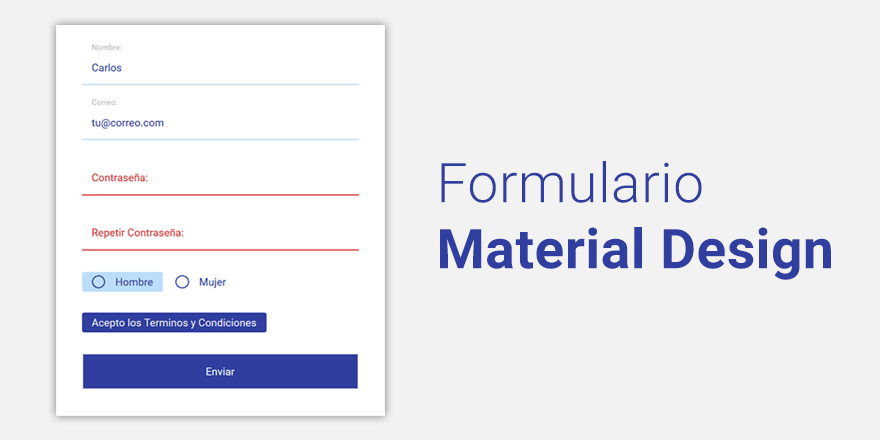 Como hacer un formulario estilo Material Design
